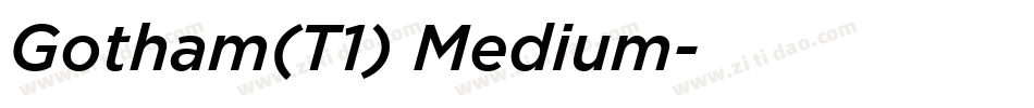 Gotham(T1) Medium字体转换